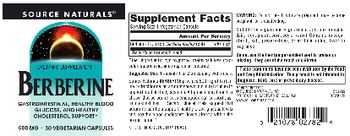 Source Naturals Berberine 500 mg - supplement