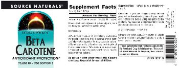 Source Naturals Beta Carotene 25,000 IU - supplement