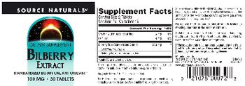 Source Naturals Bilberry Extract 100 mg - supplement