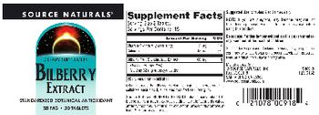 Source Naturals Bilberry Extract 50 mg - supplement