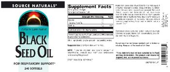 Source Naturals Black Seed Oil - supplement