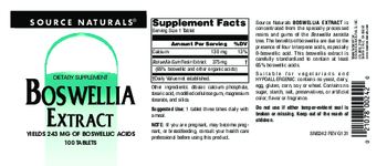 Source Naturals Boswellia Extract - supplement