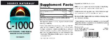 Source Naturals C-1000 with Rosehips - supplement