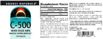 Source Naturals C-500 with Rose Hips - supplement