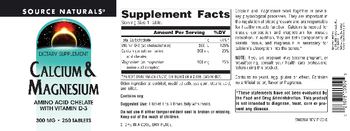Source Naturals Calcium & Magnesium 300 mg - supplement