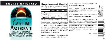 Source Naturals Calcium Ascorbate - supplement