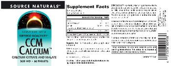 Source Naturals CCM Calcium - supplement