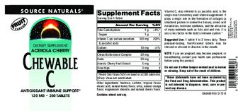 Source Naturals Chewable C Fruit Flavor 120 mg - supplement