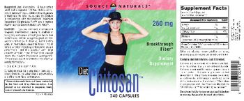 Source Naturals Chitosan 250 mg - supplement