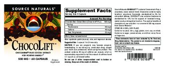 Source Naturals ChocoLift 500 mg - supplement