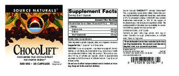 Source Naturals ChocoLift 500 mg - supplement
