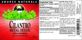 Source Naturals Cilantro Metal Detox - supplement