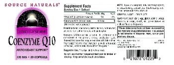 Source Naturals Coenyzme Q10 - supplement