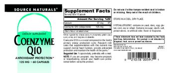 Source Naturals Coenzyme Q10 125 mg - supplement