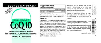 Source Naturals CoQ10 100 mg - supplement