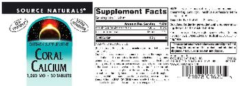 Source Naturals Coral Calcium 1,200 mg - supplement