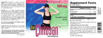 Source Naturals Diet Chitosan 500 mg - supplement