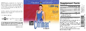 Source Naturals Diet Citrimax 1,000 mg - supplement