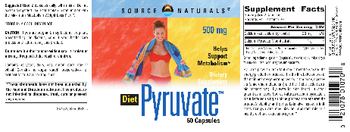 Source Naturals Diet Pyruvate - supplement