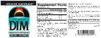 Source Naturals DIM 200 mg - supplement