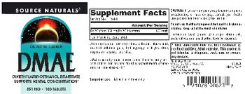 Source Naturals DMAE 351 mg - supplement