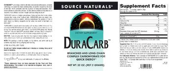 Source Naturals DuraCarb - supplement