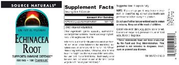 Source Naturals Echinacea Root 500 mg - supplement