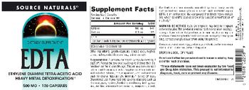 Source Naturals EDTA 500 mg - supplement
