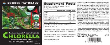 Source Naturals Emerald Garden 100% Organic Chlorella - supplement