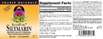 Source Naturals EuroPure Silymarin 200 mg - supplement