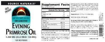 Source Naturals Evening Primrose Oil 1,350 mg - supplement