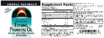 Source Naturals Evening Primrose Oil 500 mg - supplement