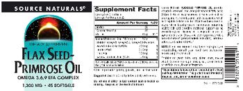 Source Naturals Flax Seed-Primrose Oil - supplement