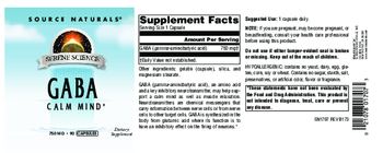 Source Naturals GABA 750 mg - supplement