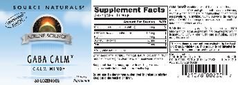 Source Naturals GABA Calm Peppermint Flavor - supplement