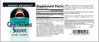 Source Naturals Glucosamine Sulfate 750 mg - supplement