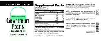 Source Naturals Grapefruit Pectin - supplement