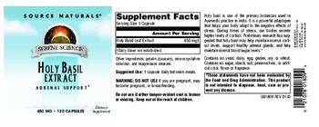 Source Naturals Holy Basil Extract 450 mg - supplement