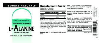 Source Naturals L-Alanine - amino acid supplement