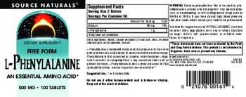Source Naturals L-Phenylalanine - supplement
