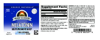 Source Naturals Melatonin 1.0 mg Peppermint Flavor - supplement