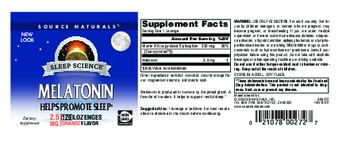 Source Naturals Melatonin 2.5 mg Orange Flavor - supplement