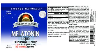 Source Naturals Melatonin Liquid 1.0 mg Orange Flavor - supplement