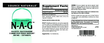 Source Naturals N-A-G 500 mg - supplement