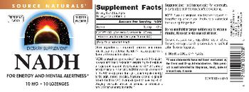 Source Naturals NADH Peppermint Flavor 10 mg - supplement
