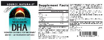 Source Naturals Neuromins DHA 200 mg - supplement