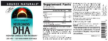 Source Naturals Neuromins DHA 200 mg - supplement