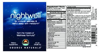Source Naturals NightWell for Immune Wellness & Restful Sleep with Melatonin - supplement