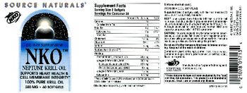 Source Naturals NKO Neptune Krill Oil 500 mg - supplement