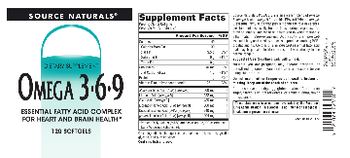 Source Naturals Omega 3-6-9 - supplement